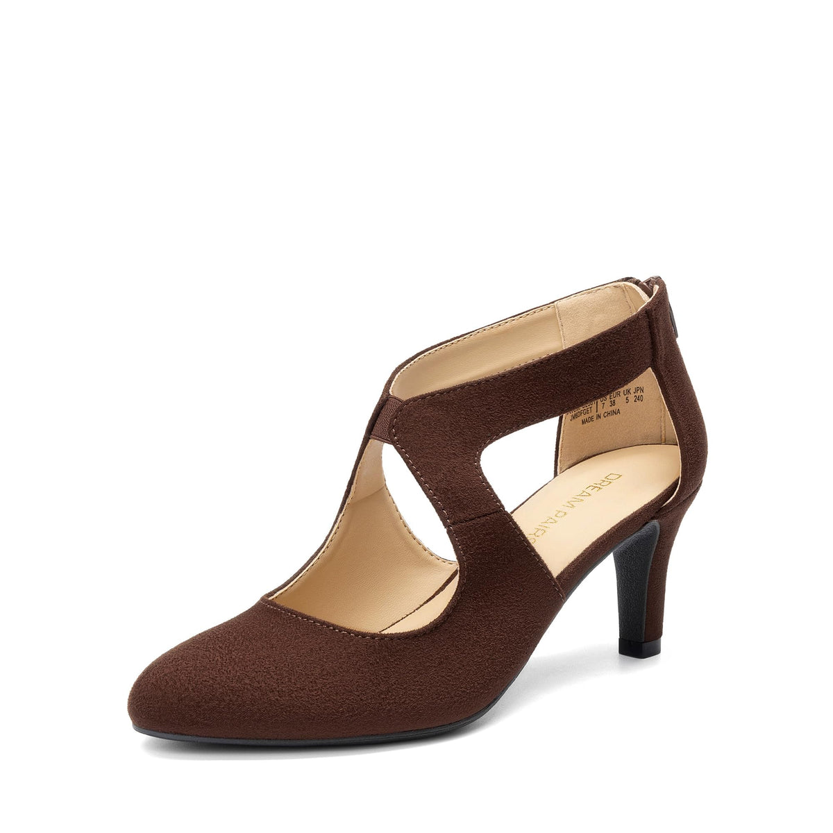 DREAM PAIRS Women's Pumps Closed Pointed Toe Kitten Heels