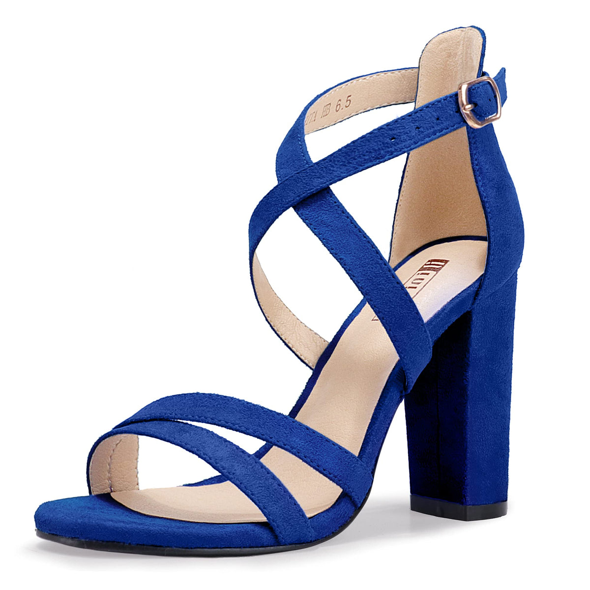 IDIFU IN4 Strappy Heels Chunky High Open Toe Ankle Strap Heeled Sandals