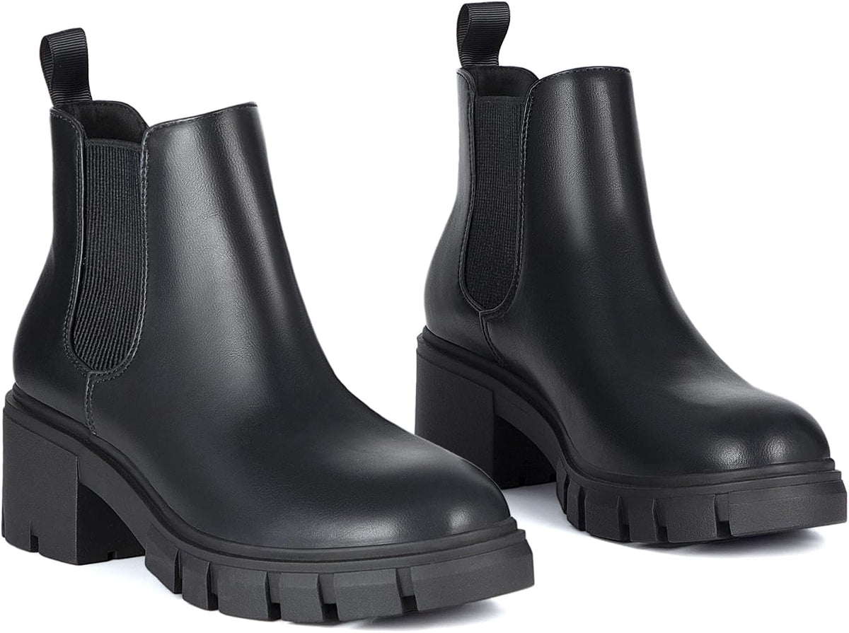 Athlefit Women's Slip on Chelsea Ankle Boots