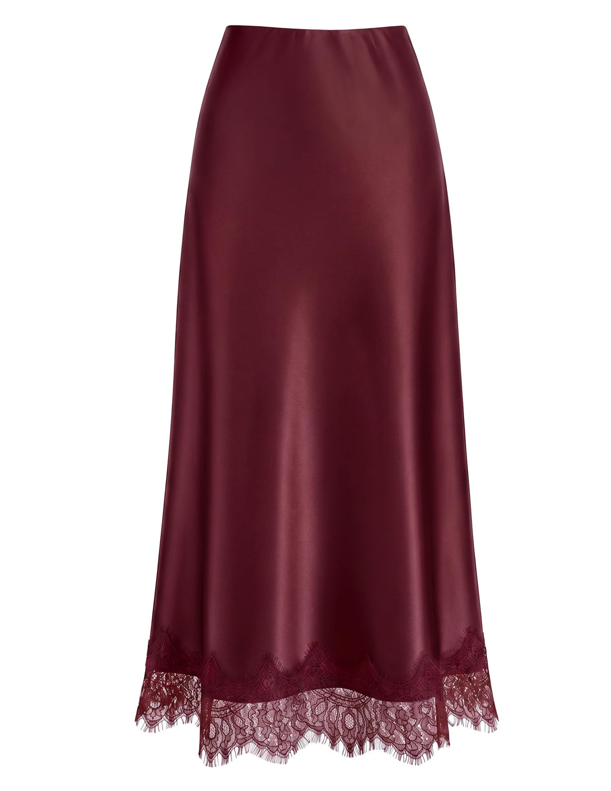 ZESICA Women's Lace Satin Maxi Skirts Fall 2026 Business Casual Long Skirt