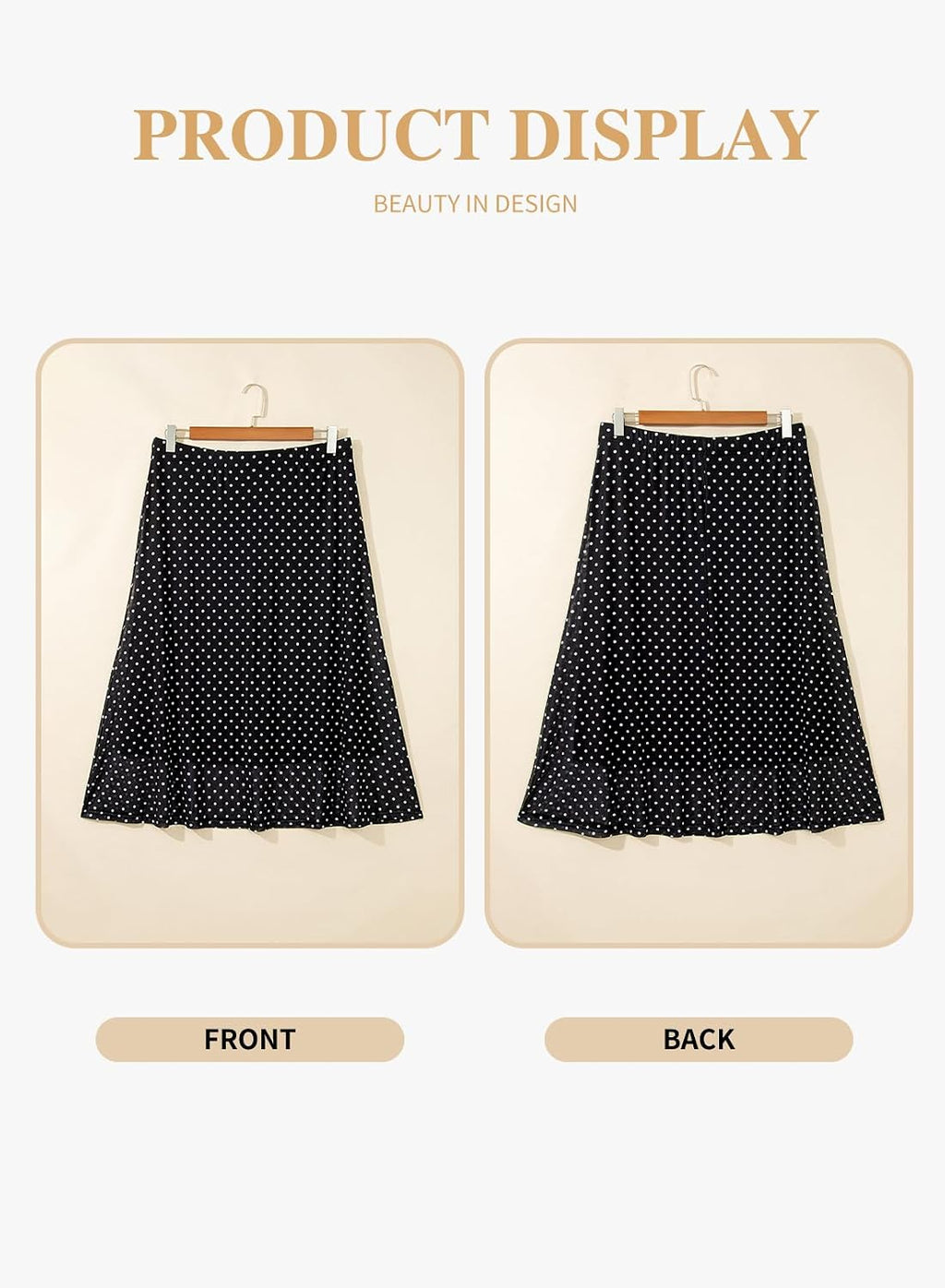 Eytino Women Plus Size Polka Dot Maxi Skirts