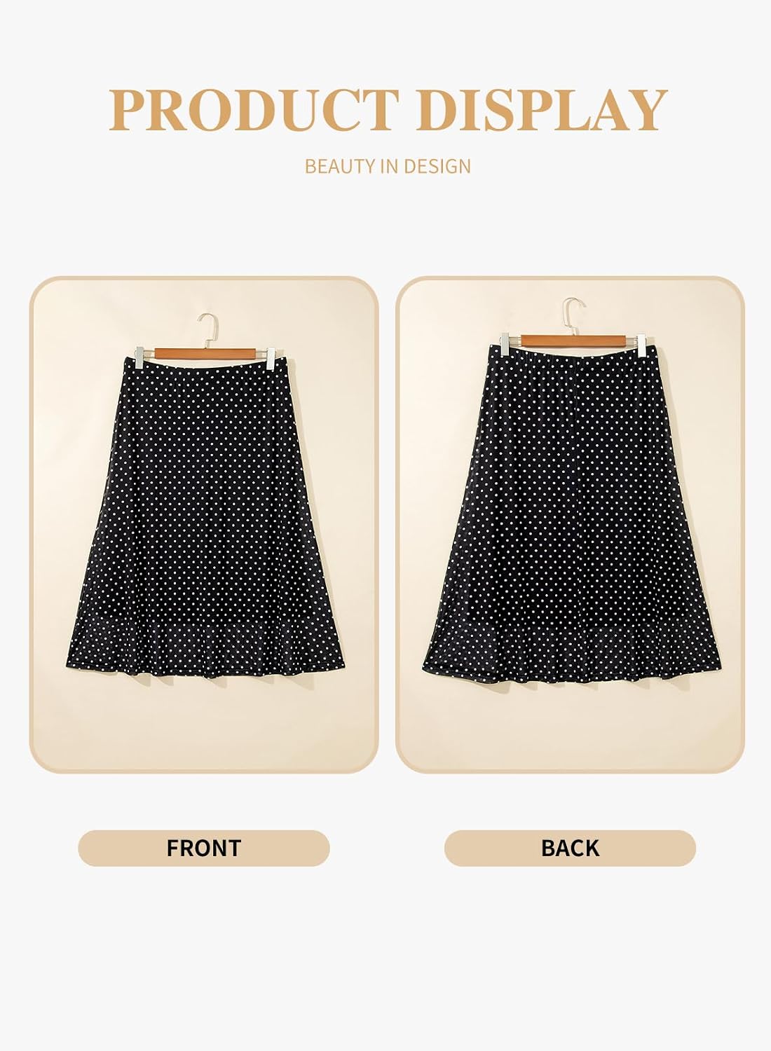 Eytino Women Plus Size Polka Dot Maxi Skirts