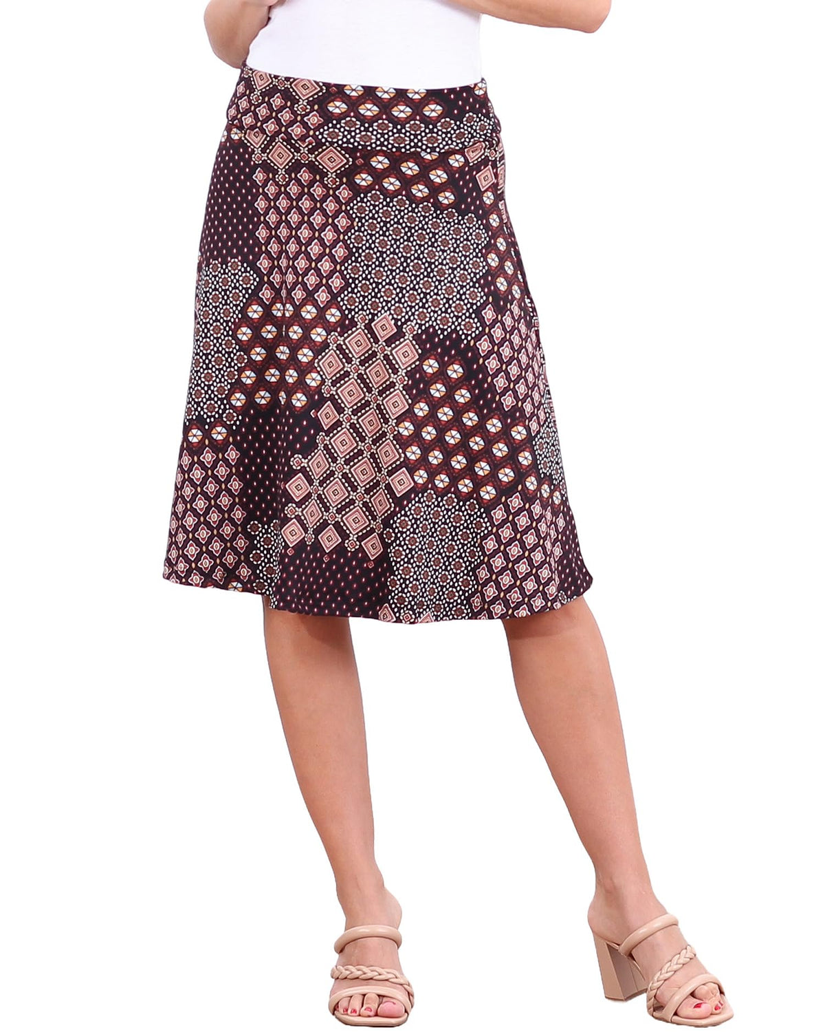Popana Midi Skirt for Women, Flowy Skirts for Women Midi Length