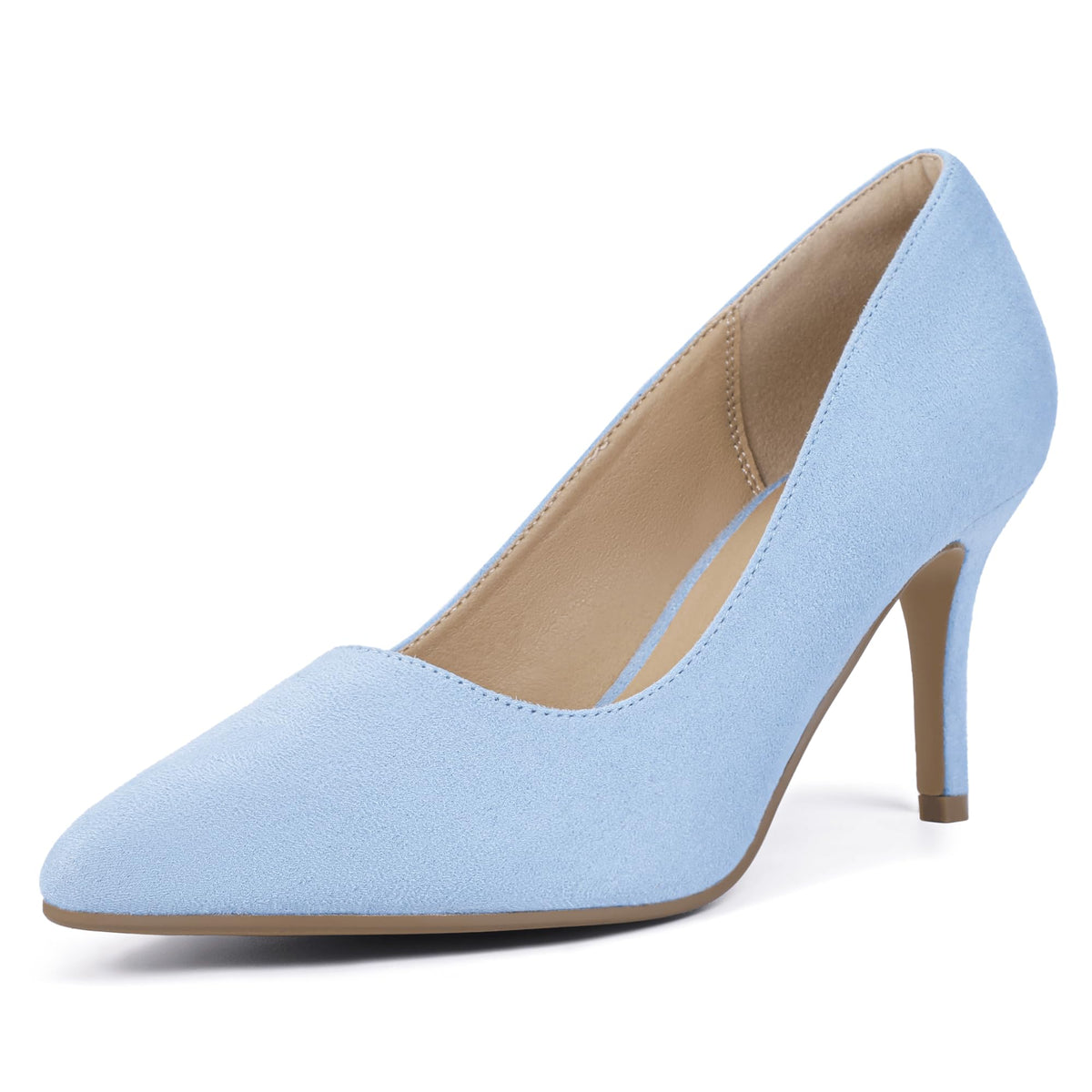 IDIFU High Closed Toe Heels Women's Pumps Pointed Stiletto Dress Shoes