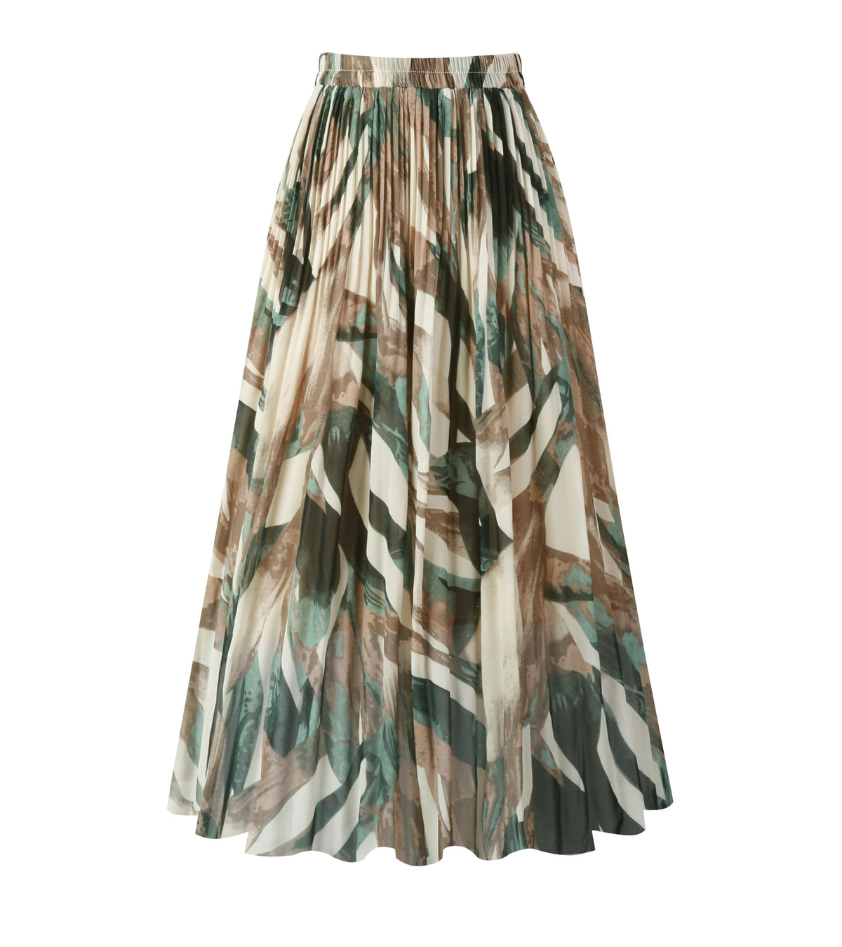 Kingfancy Women's Pleated Skirt A-Line Midi Skirts