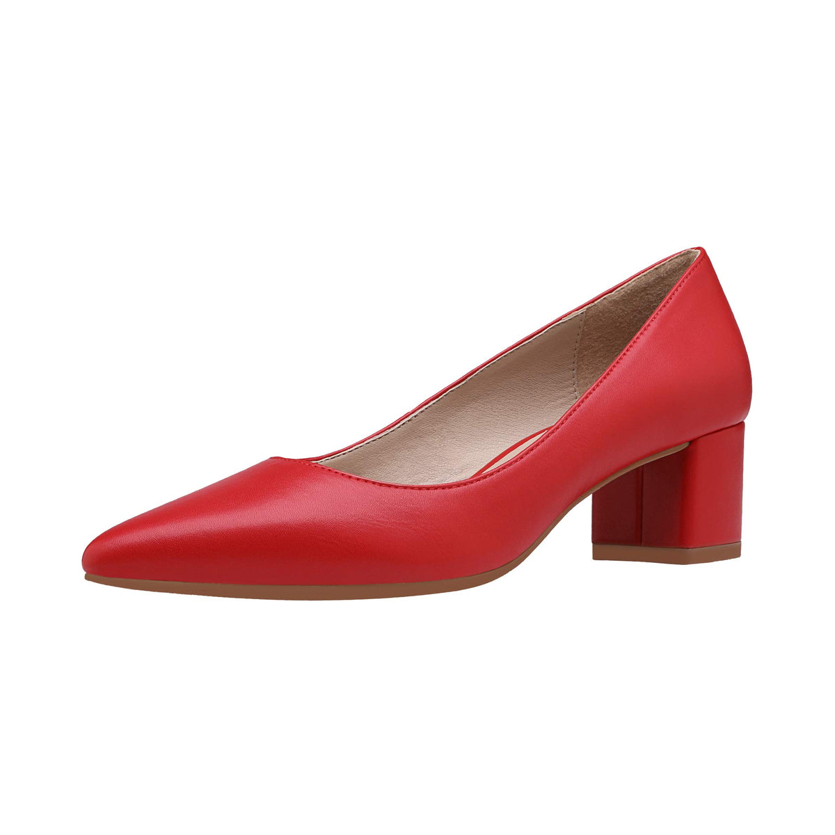 DREAM PAIRS Women's Chunky Low Block Heel Pumps