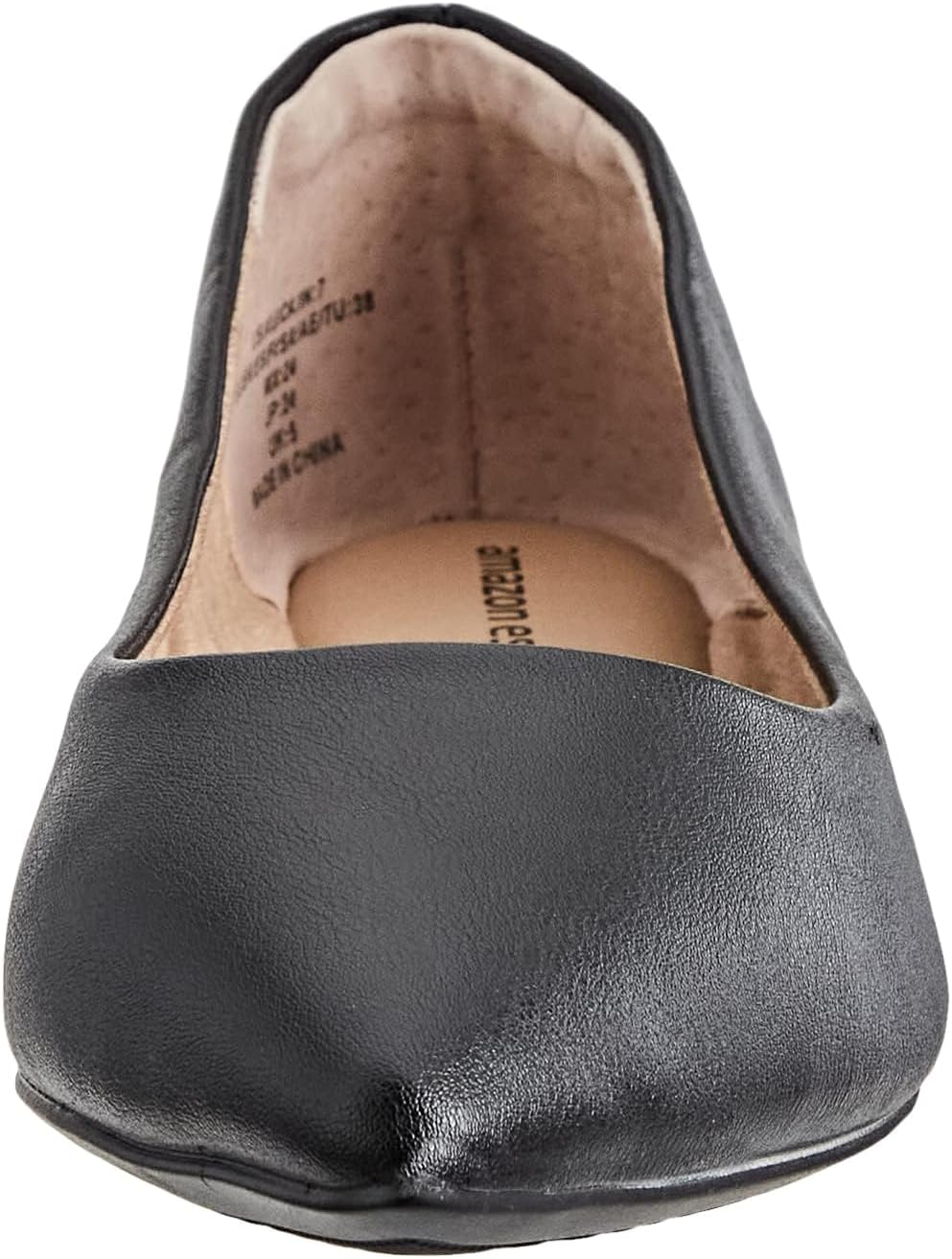 Amazon Essentials Women's Cushioned Pointed-Toe Ballet Flat, Slip-on Non-Slip Work Shoes Regular and Wide Widths
