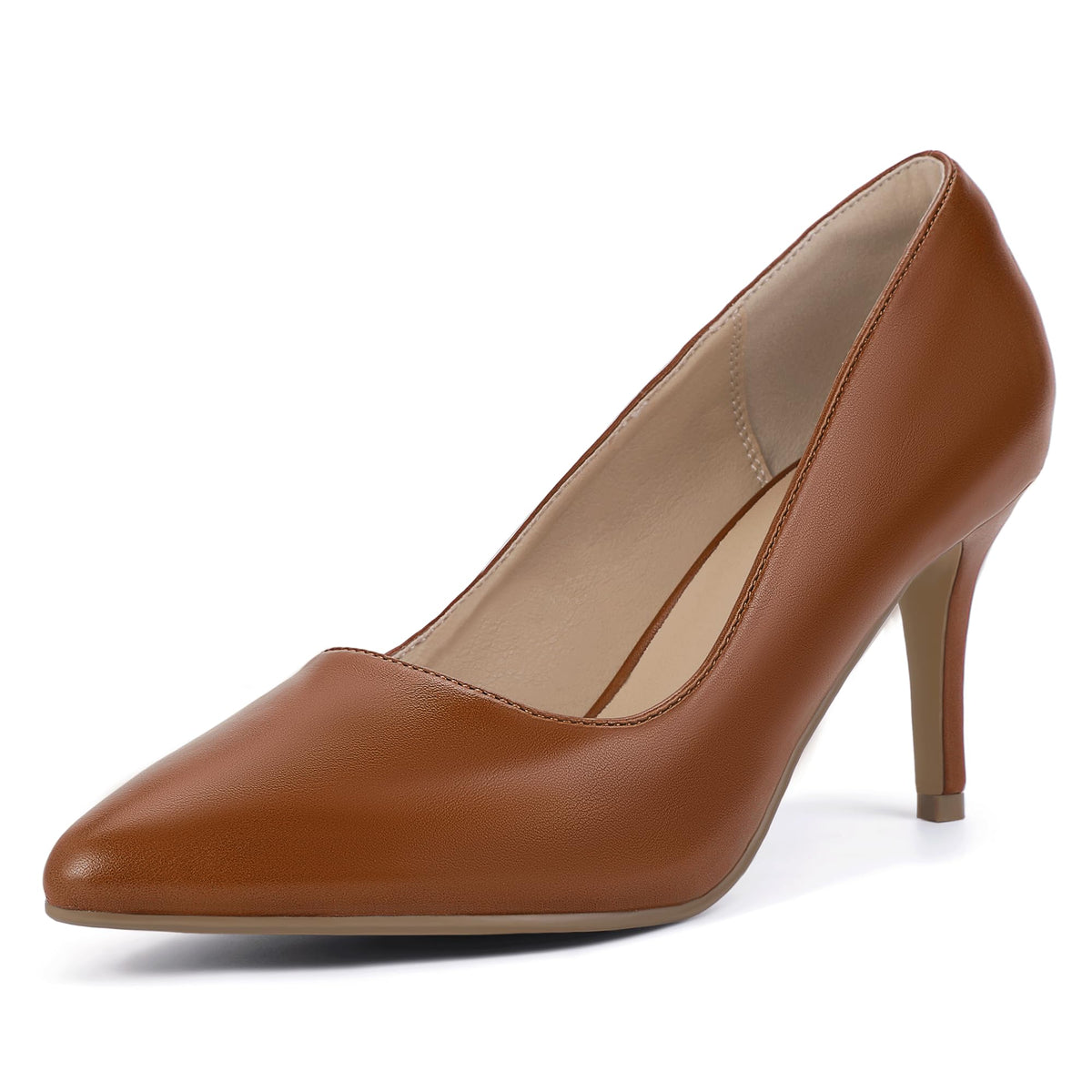 IDIFU High Closed Toe Heels Women's Pumps Pointed Stiletto Dress Shoes