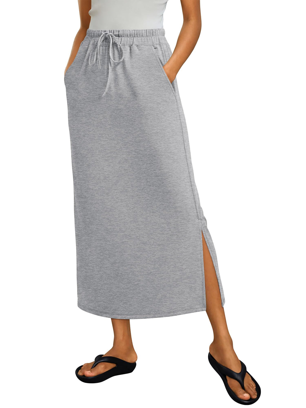 ANRABESS Air Layer Fabric Maxi Skirts for Women
