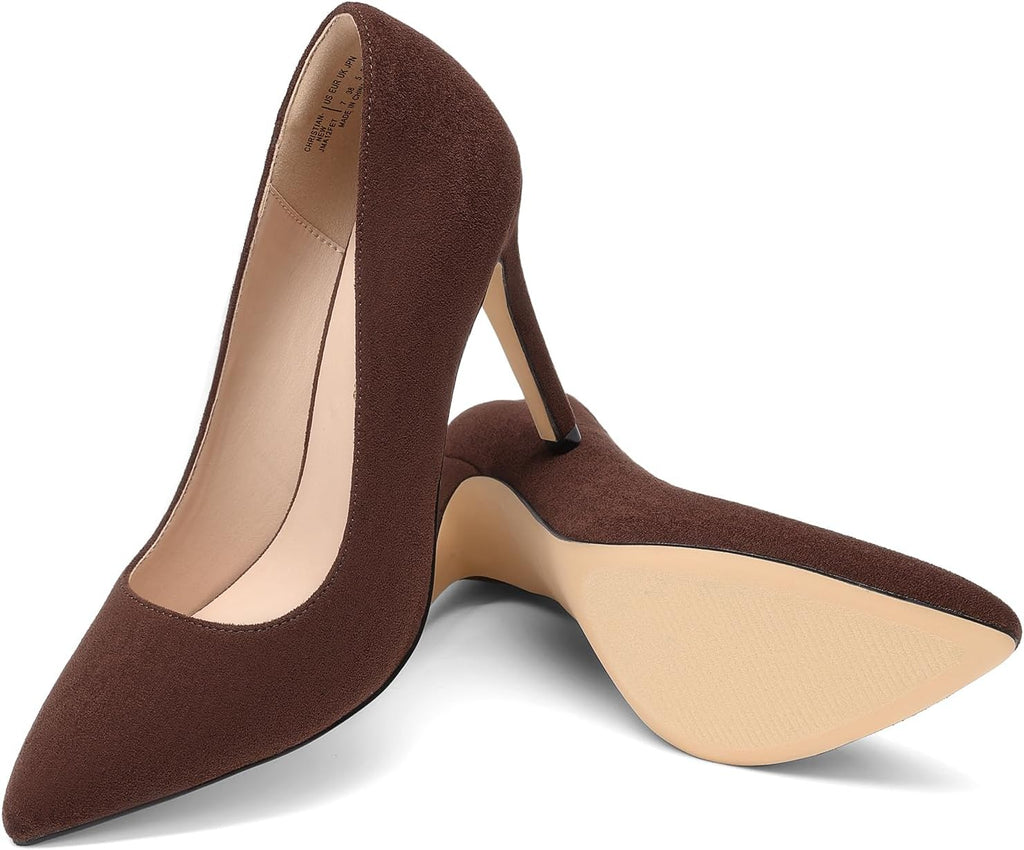 DREAM PAIRS Women's Closed Pointed Toe High Heels