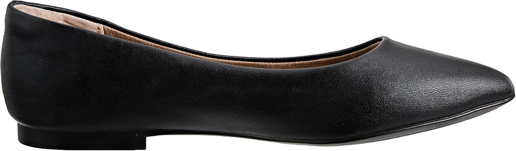 Amazon Essentials Women's Cushioned Pointed-Toe Ballet Flat, Slip-on Non-Slip Work Shoes Regular and Wide Widths