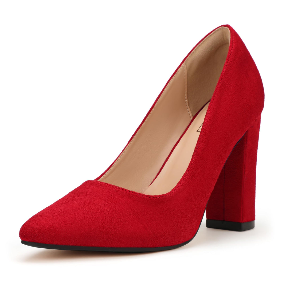 IDIFU Women's IN4 Chunky High Heels Closed Pointed Toe Pumps