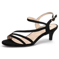 IDIFU Women's Dressy Strappy 2 Inch Low Kitten Heels Open Toe Heel Sandals