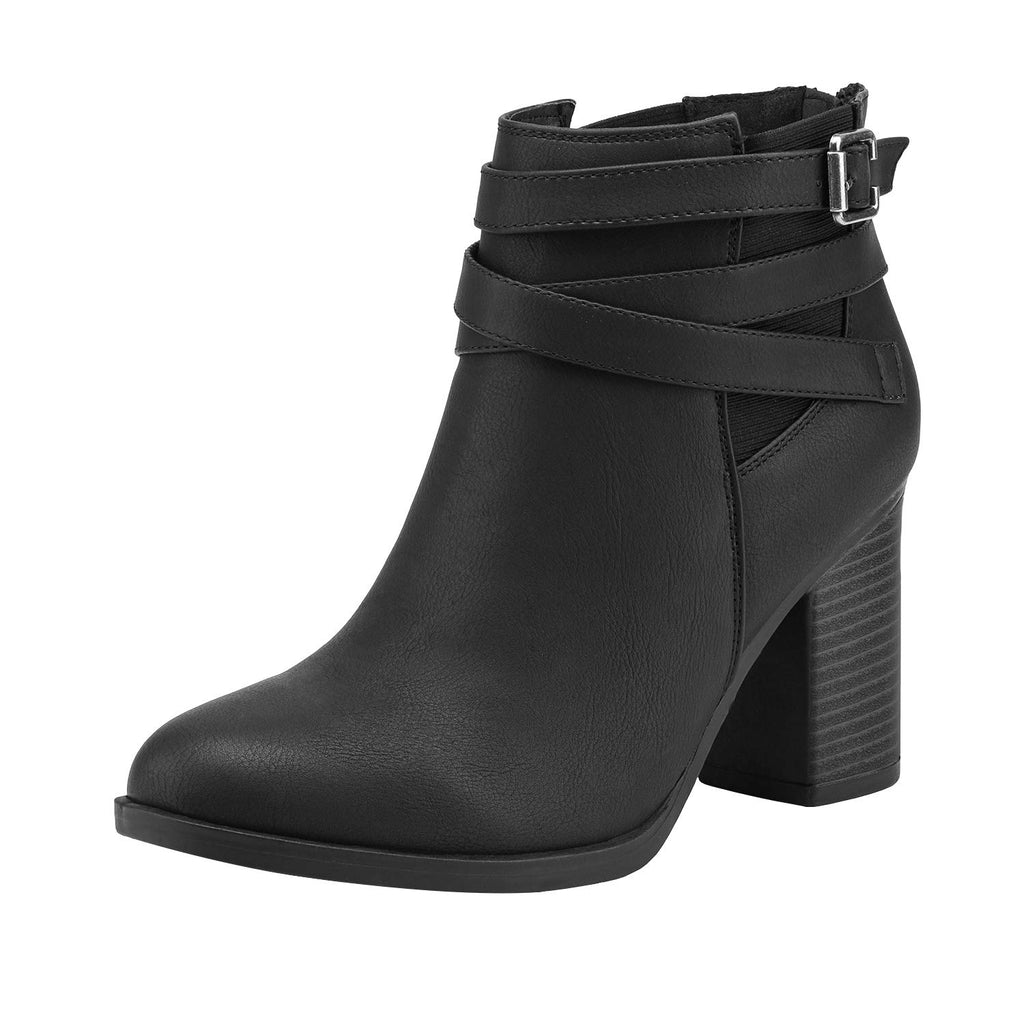 DREAM PAIRS Women's Chunky High Heel Ankle Booties Shoes