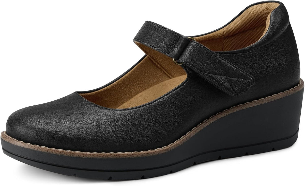 SHIBEVER Women Mary Jane Shoes: Casual Comfortable Arch Support Work Pumps