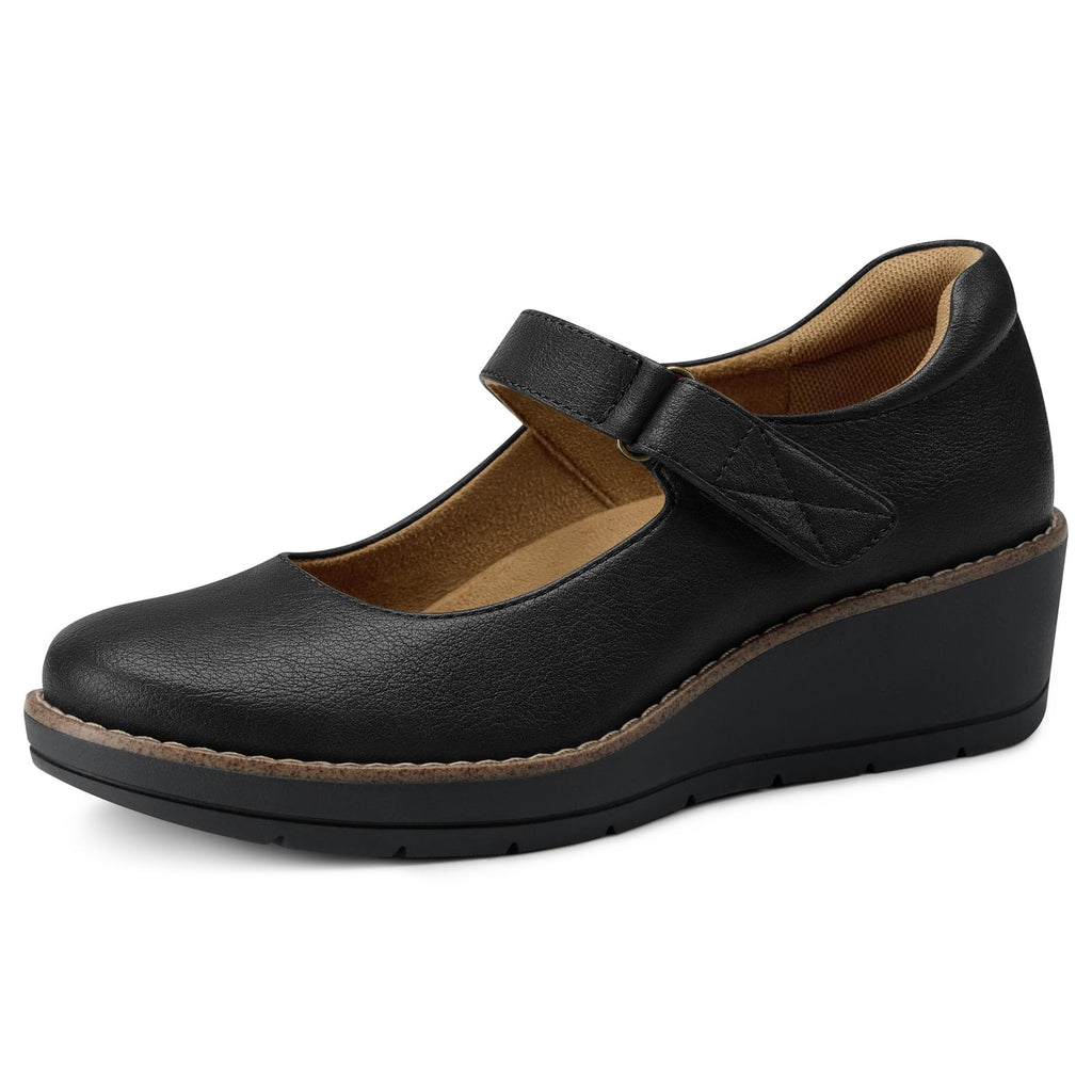 SHIBEVER Women Mary Jane Shoes: Casual Comfortable Arch Support Work Pumps