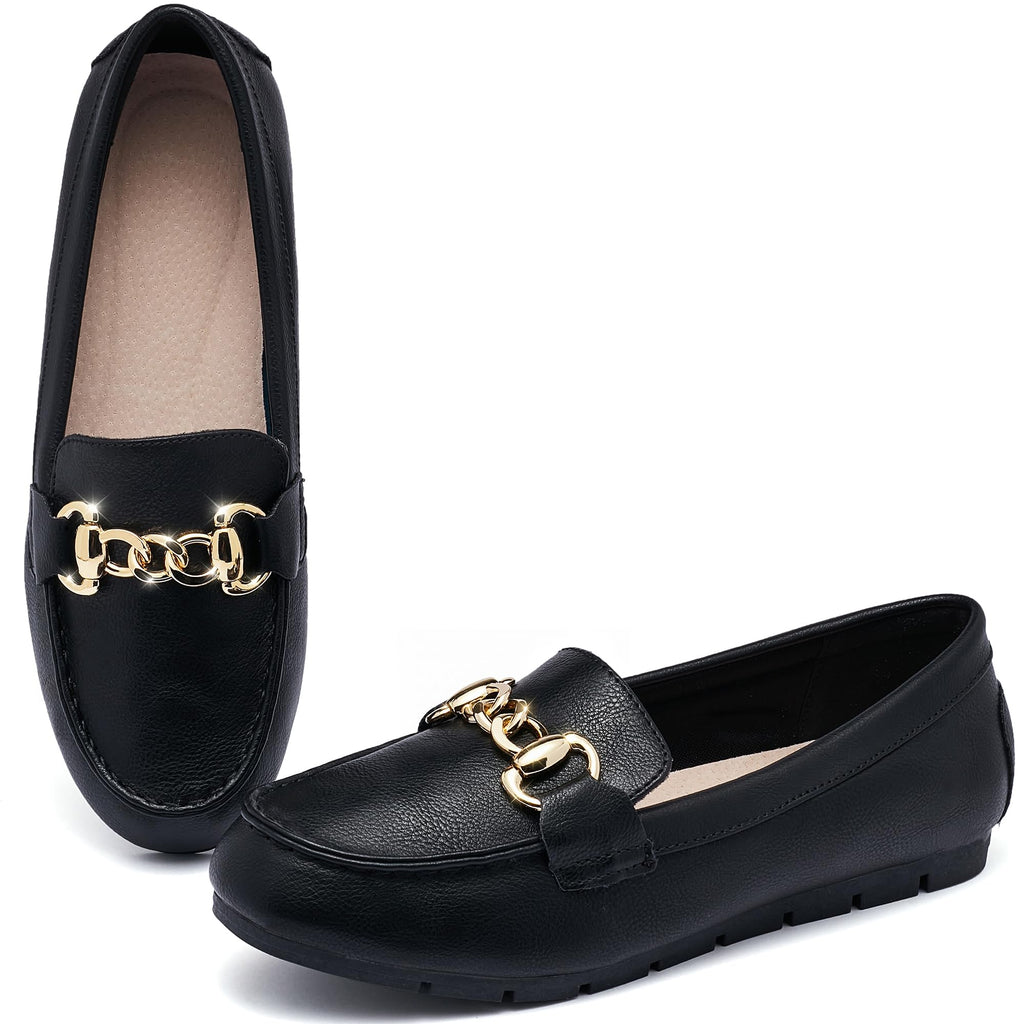 ABEJOJO Women's Loafer Shoes, Comfortable Slip on Casual Flat Penny Shoes for Walking, Driving, Dressy
