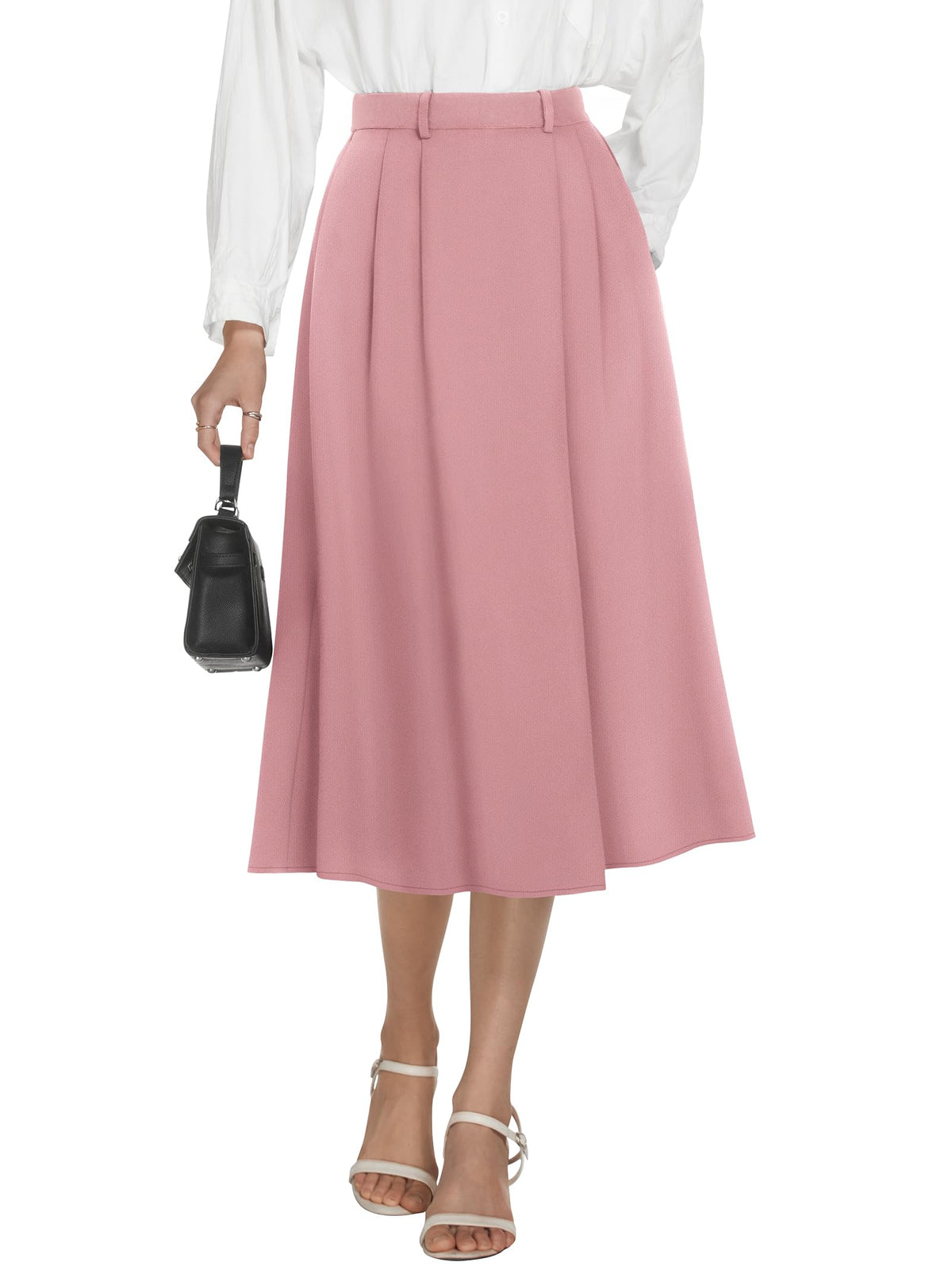 Casly Lamiit A-Line Midi Skirts for Women Business Skirt