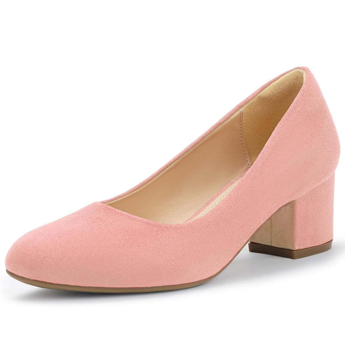 IDIFU IN2 Closed Toe Low Heels Block Chunky Short Pumps Shoe