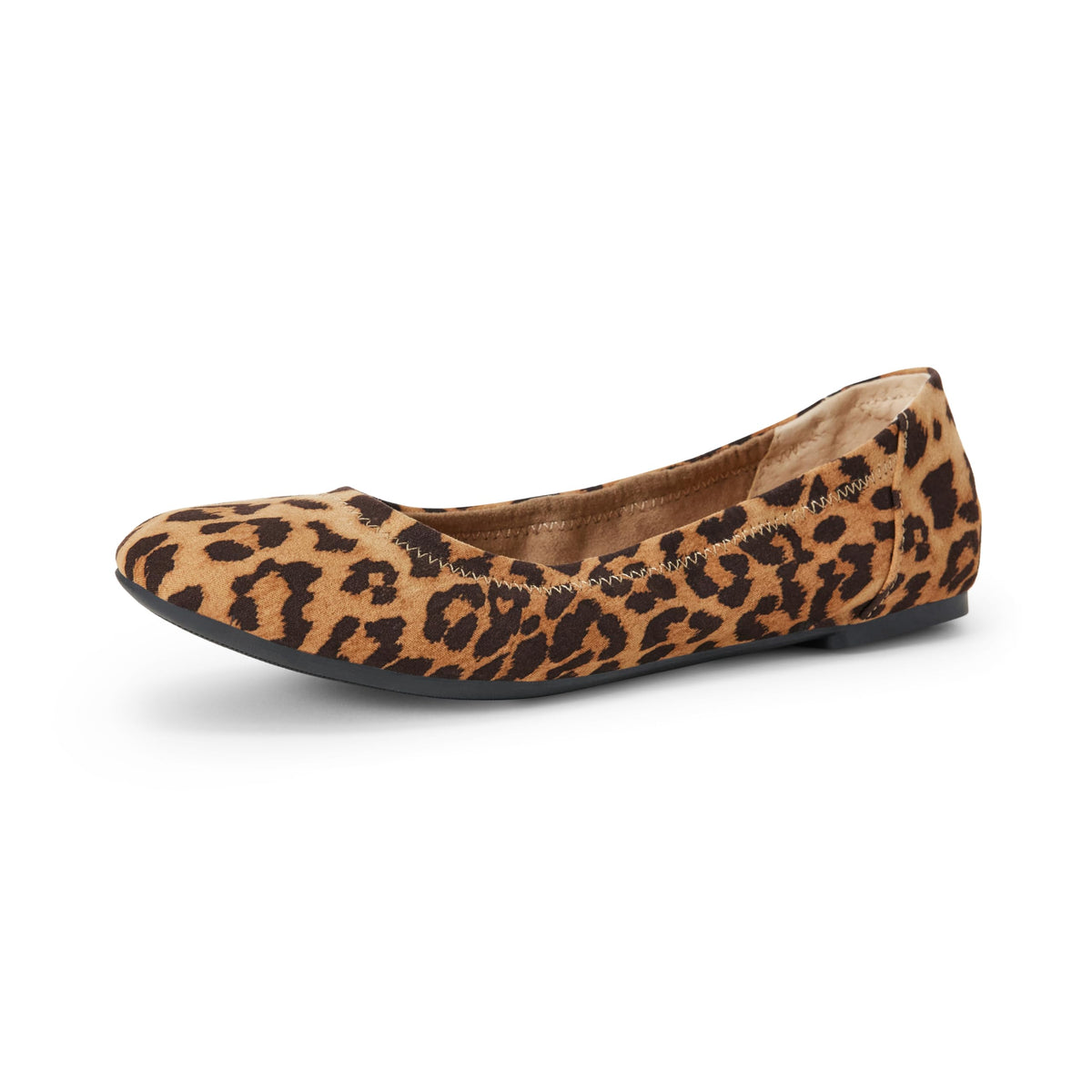 Amazon Essentials Women's Comfortable Round Toe Ballet Flats, Cushioned Memory Foam