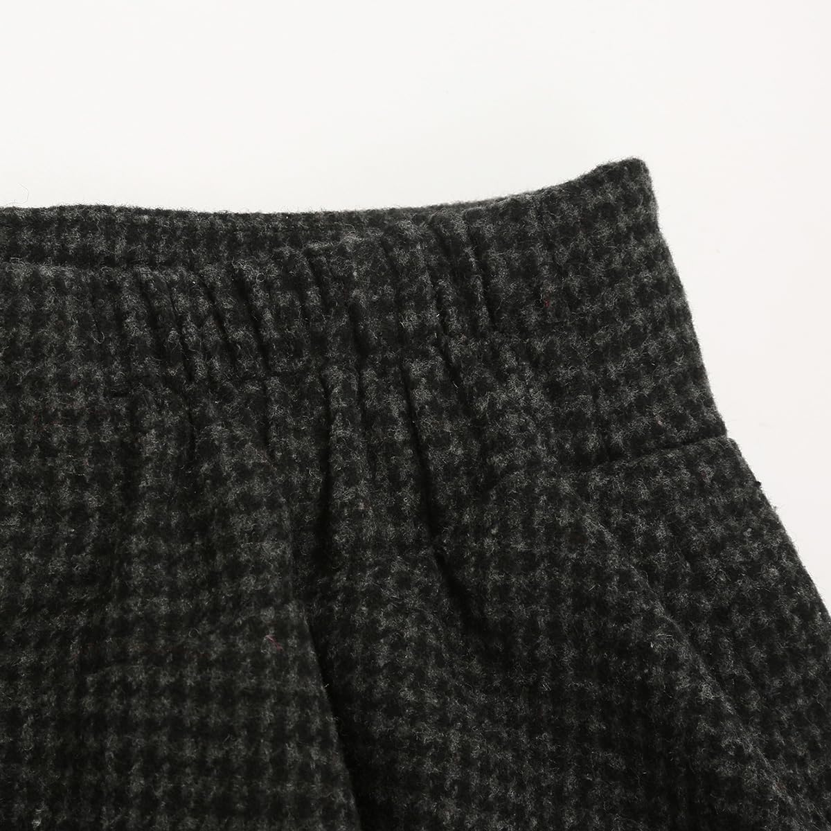 IDEALSANXUN Women’s Fall Winter High Waisted Wool Plaid A-line Long Skirt