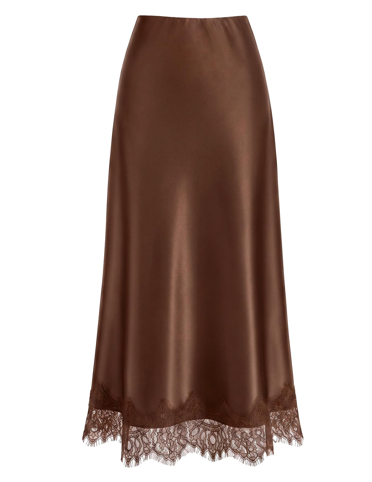 ZESICA Women's Lace Satin Maxi Skirts Fall 2026 Business Casual Long Skirt