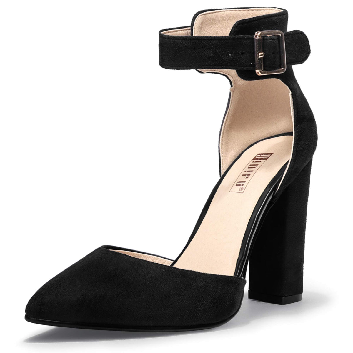 IDIFU Women's Closed Toe High Heels Pumps Pointed Toe Dress Shoes