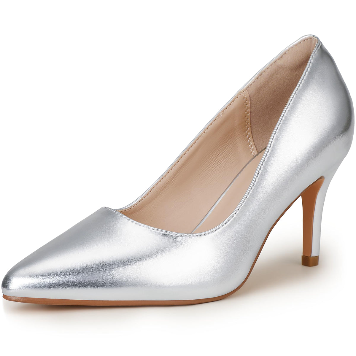 IDIFU High Closed Toe Heels Women's Pumps Pointed Stiletto Dress Shoes
