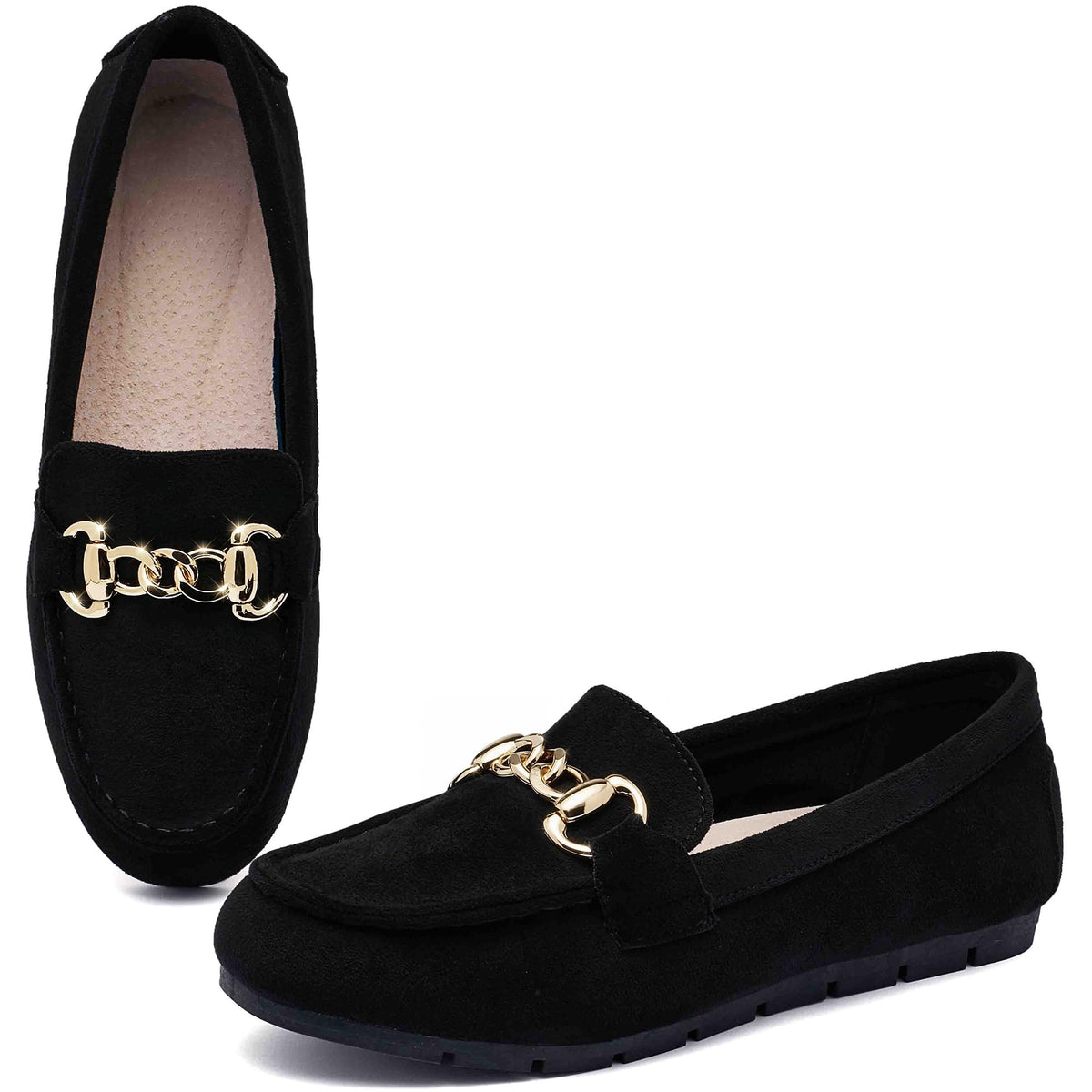 ABEJOJO Women's Loafer Shoes, Comfortable Slip on Casual Flat Penny Shoes for Walking, Driving, Dressy