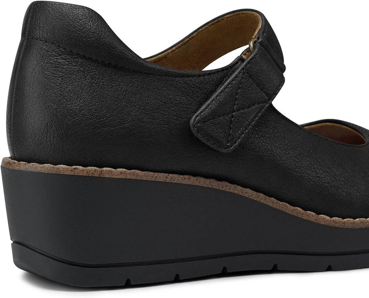 SHIBEVER Women Mary Jane Shoes: Casual Comfortable Arch Support Work Pumps