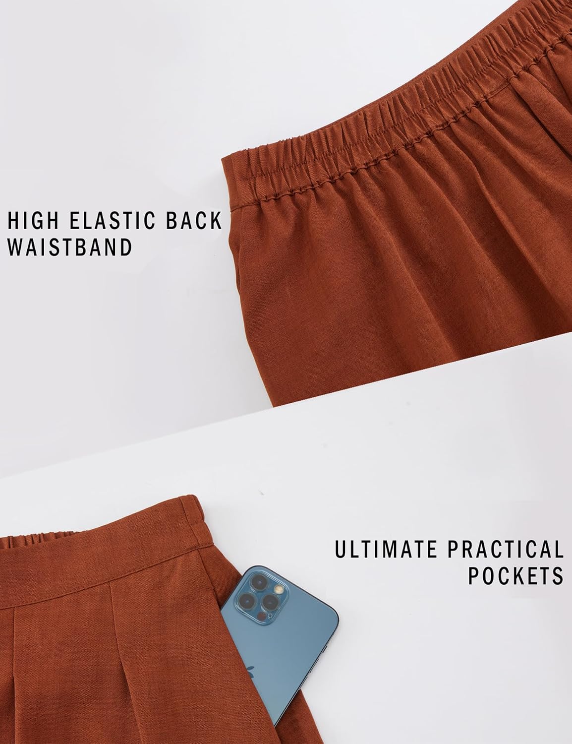 Dressystar Pleated Midi Skirts for Women Business Work with Pockets