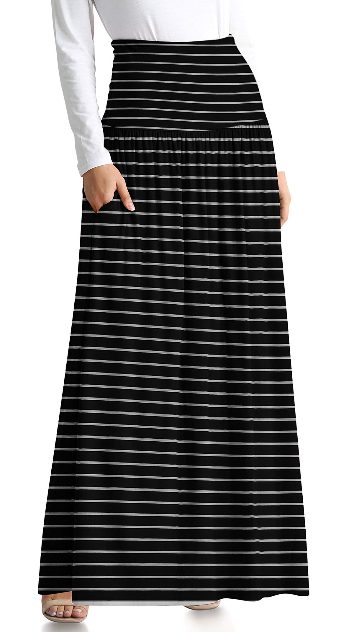 Simlu Maxi Skirts for Women Ankle Length Skirt Casual Long Skirt High Waisted Maxi Skirt Reg and Plus Size Skirt Long Skirt