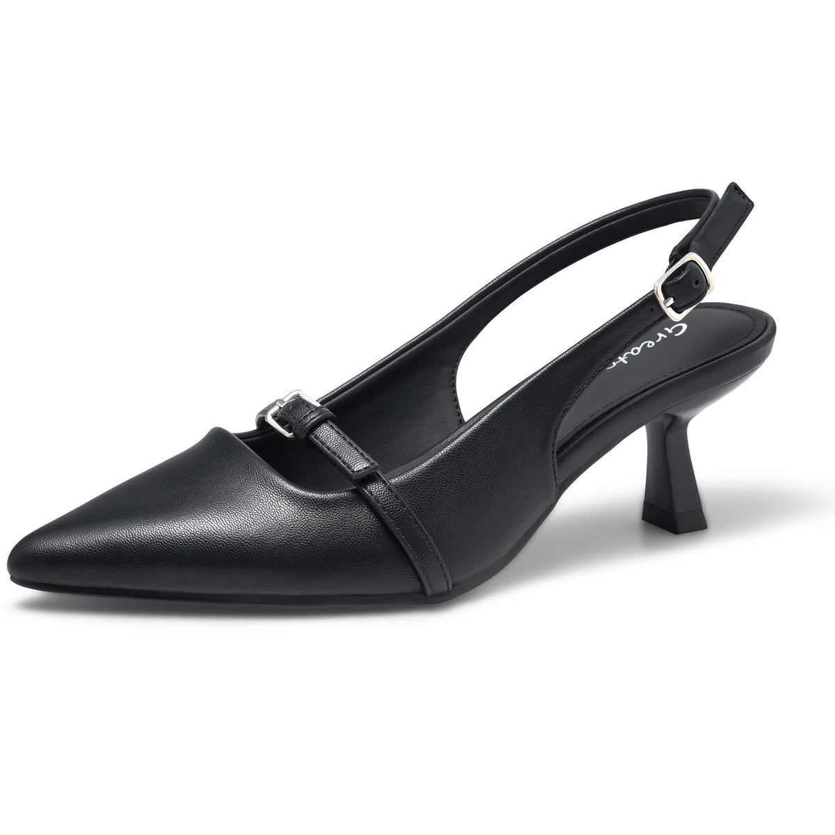 Greatonu Women's Kitten Heels Pointed Toe Slingback Dress Pumps Shoes