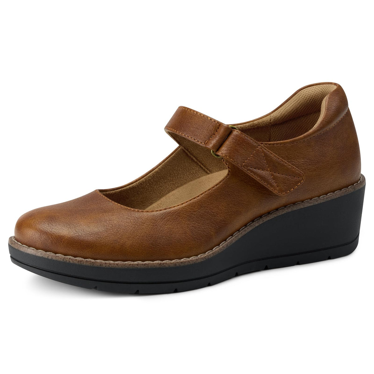 SHIBEVER Women Mary Jane Shoes: Casual Comfortable Arch Support Work Pumps