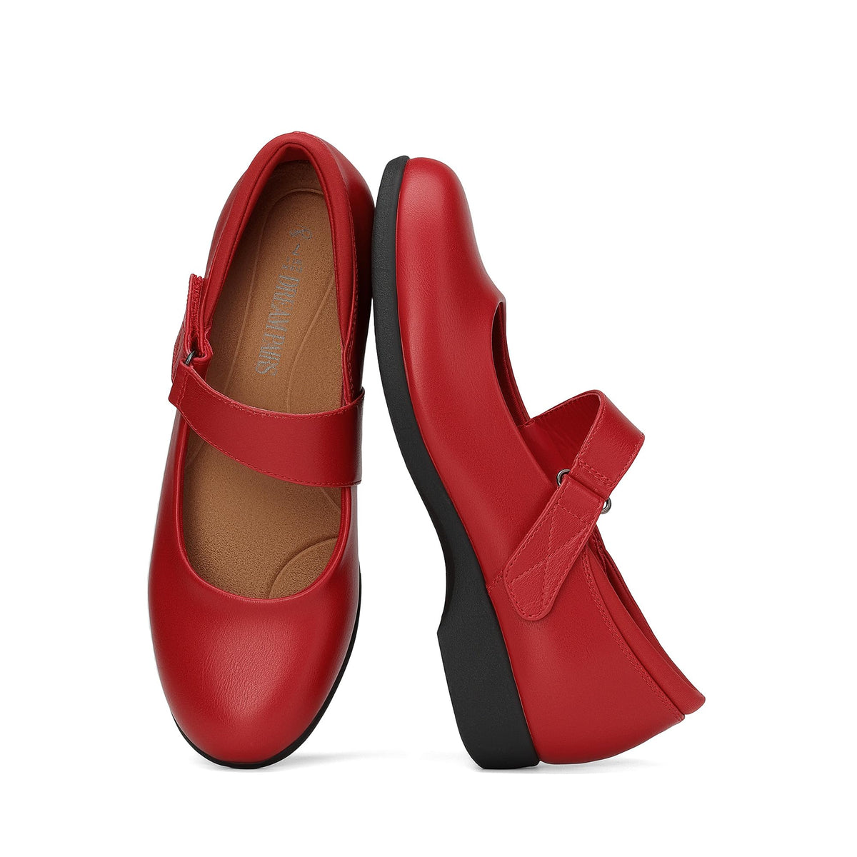 DREAM PAIRS Women's Mary Jane Flats Ankle Strap Shoes