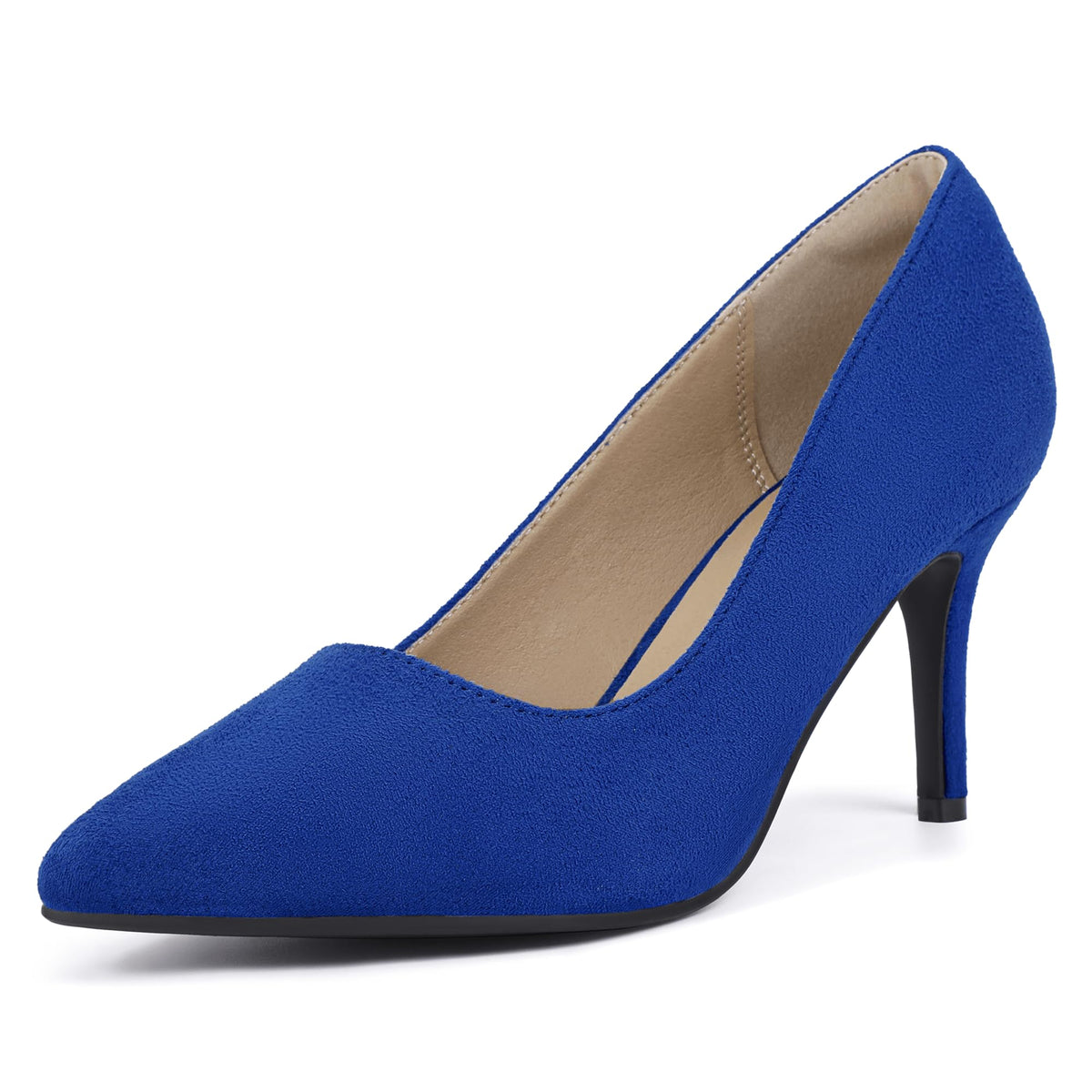 IDIFU High Closed Toe Heels Women's Pumps Pointed Stiletto Dress Shoes