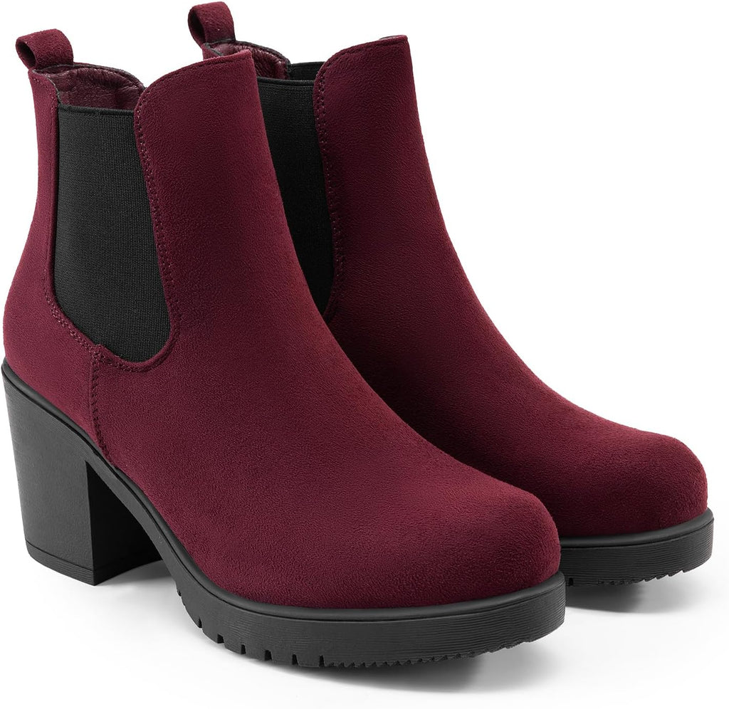 DREAM PAIRS Women's Chelsea Ankle Boots Fall Booties Shoes