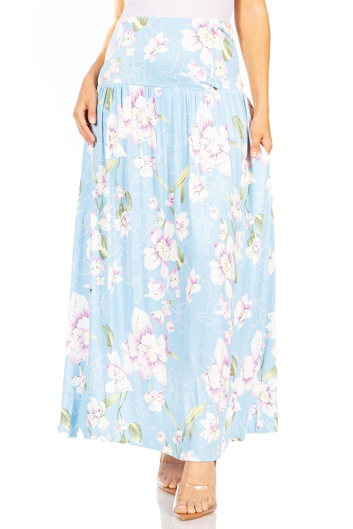 Simlu Maxi Skirts for Women Ankle Length Skirt Casual Long Skirt High Waisted Maxi Skirt Reg and Plus Size Skirt Long Skirt