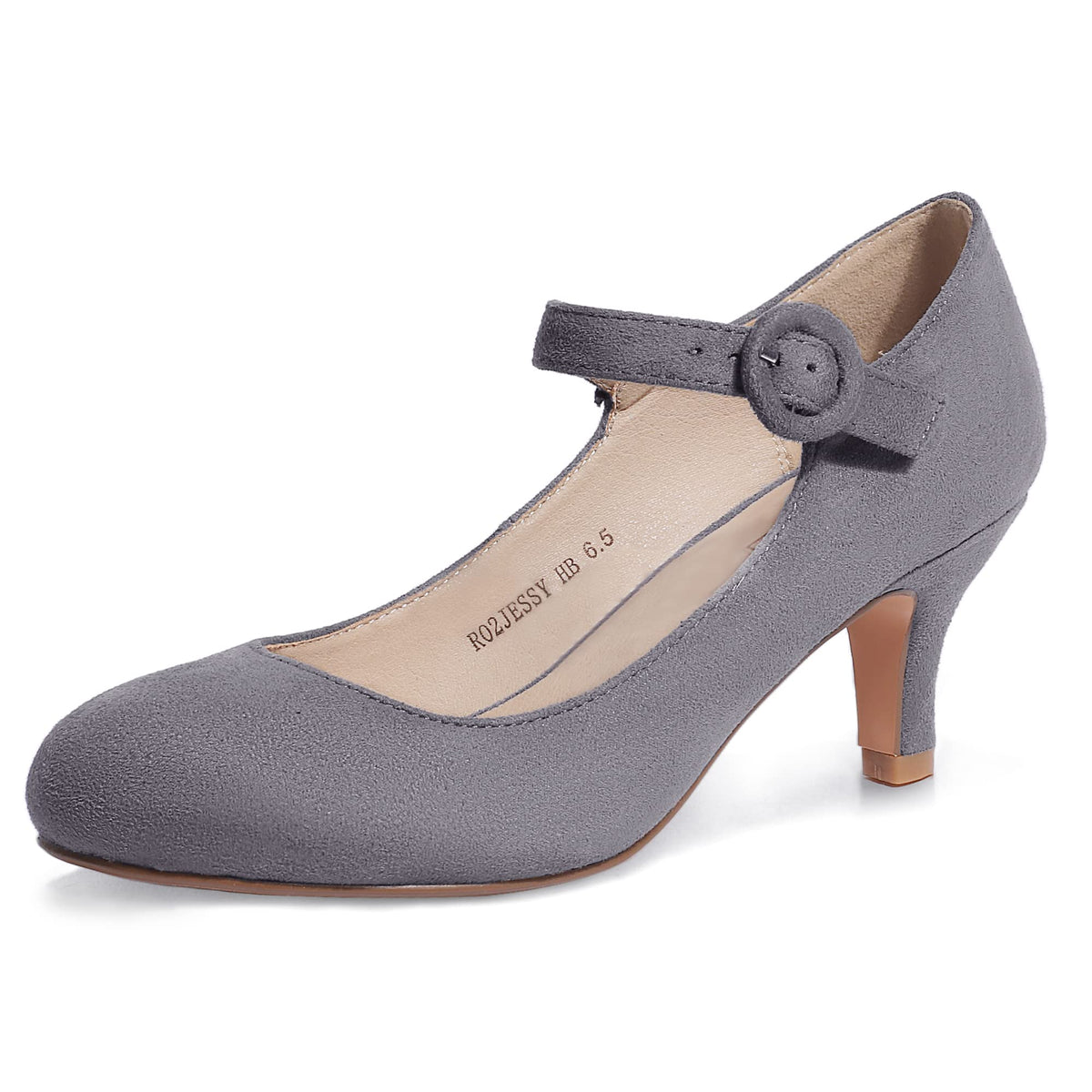 IDIFU Women's Mary Jane Dress Shoes Low Kitten Heels Pumps