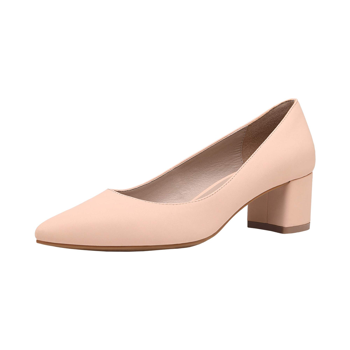 DREAM PAIRS Women's Chunky Low Block Heel Pumps