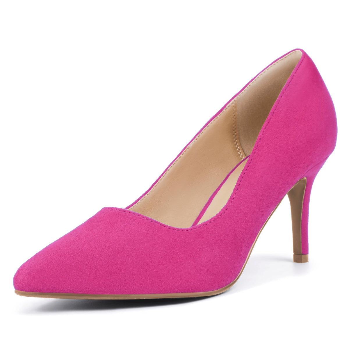 IDIFU High Closed Toe Heels Women's Pumps Pointed Stiletto Dress Shoes