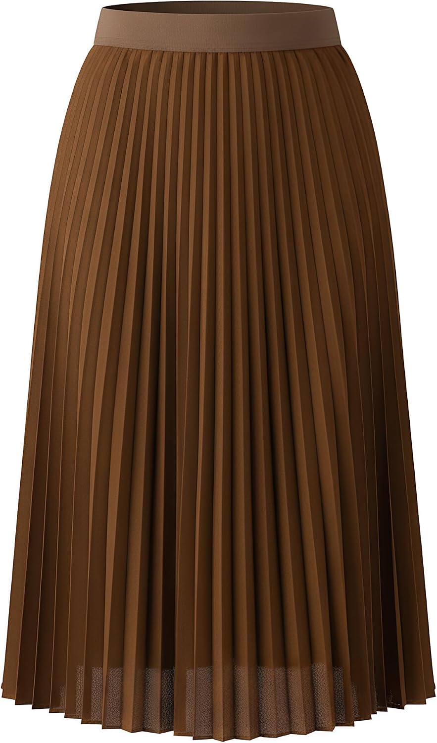 Shestellar Pleated Midi Skirt for Women Outfits Chiffon A-Line