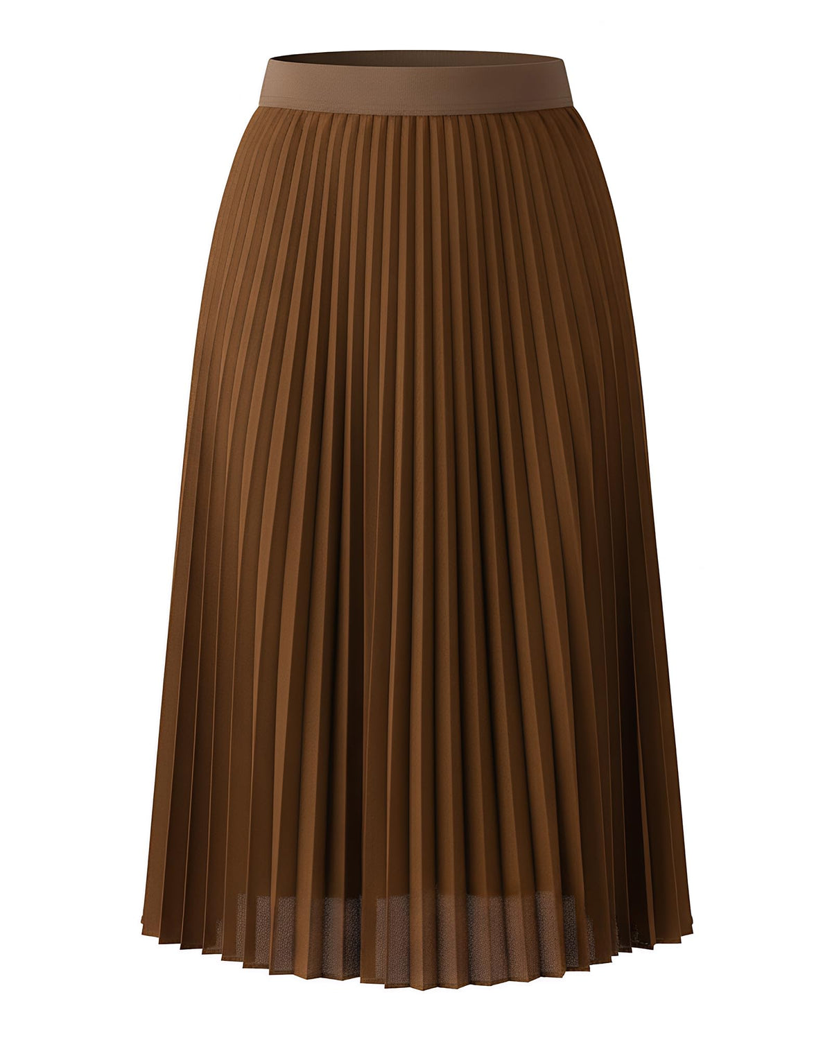 Shestellar Pleated Midi Skirt for Women Outfits Chiffon A-Line
