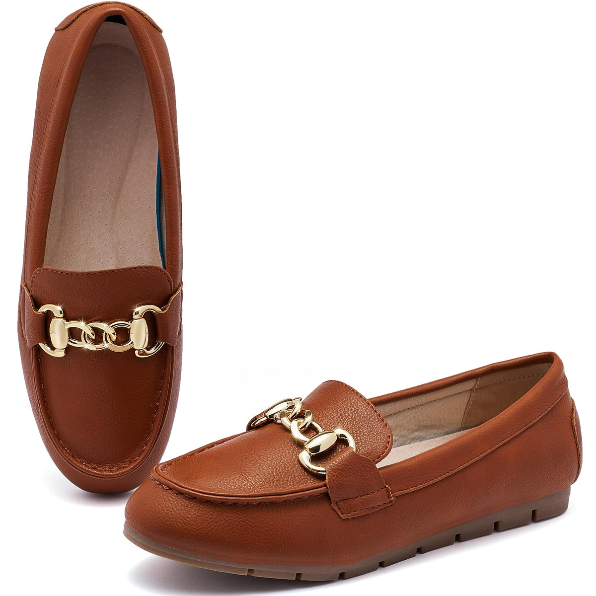 ABEJOJO Women's Loafer Shoes, Comfortable Slip on Casual Flat Penny Shoes for Walking, Driving, Dressy