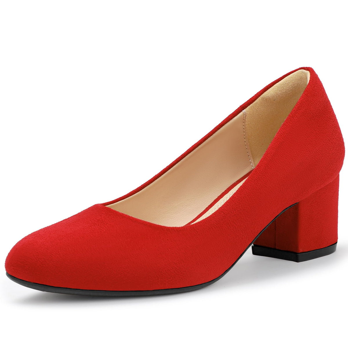IDIFU IN2 Closed Toe Low Heels Block Chunky Short Pumps Shoe