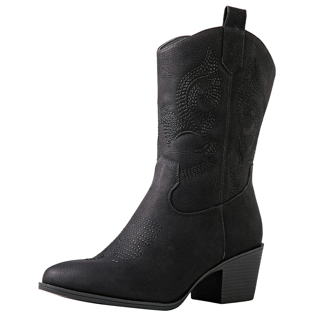 GLOBALWIN Cowboy Boots for Women, Mid-Calf Western Style