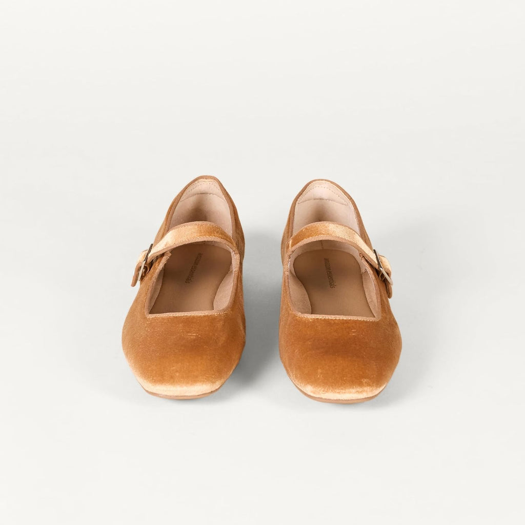 Amazon Essentials Women's Square-Toe Mary Jane Ballet Flat with Adjustable Metal Buckle Strap, Non-Slip Low Heel, Cushioned