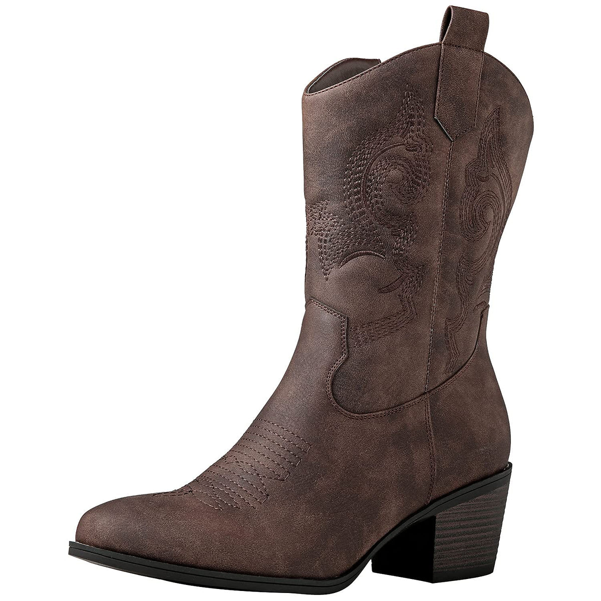 GLOBALWIN Cowboy Boots for Women, Mid-Calf Western Style
