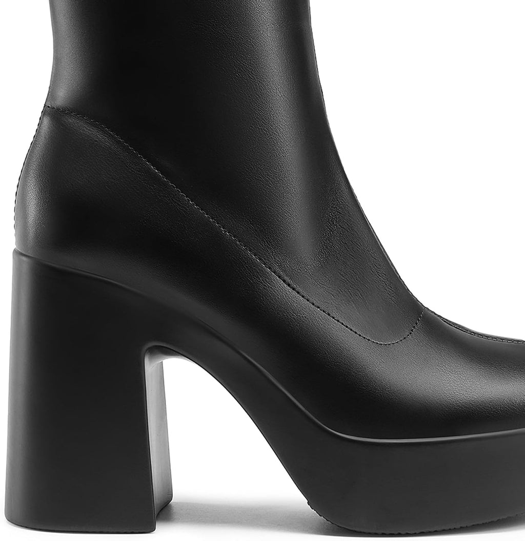 DREAM PAIRS Women's Gogo Ankle Boots Platform Shoes