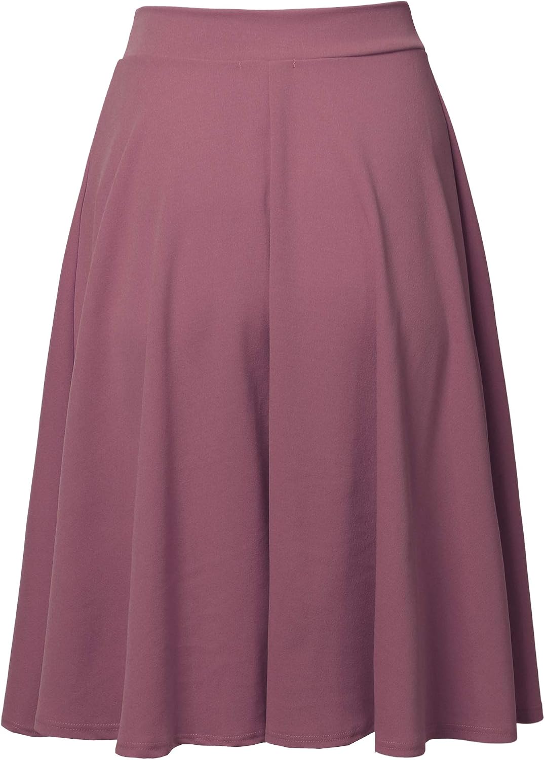 SSOULM A-Line Midi Skirt - Made in USA - Stretchy High Waisted Flare Skirts with Plus Size